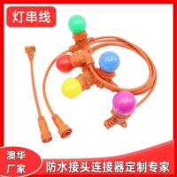 AHUA澳華e27歐規(guī)防水接頭戶外防水線植物美歐標庭院草坪防水燈串線